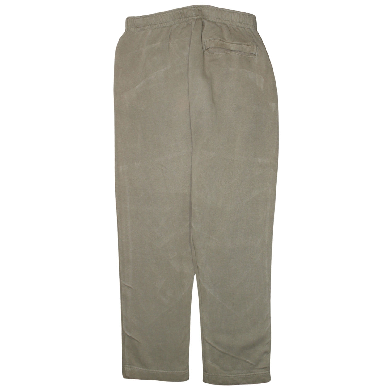 Nike Men's Beige Fleece Sweatpants L Regular Fit Elastic Waist