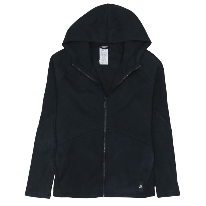 Reebok Women Black Full Zip Hoodie Size M Speedwick Training Top