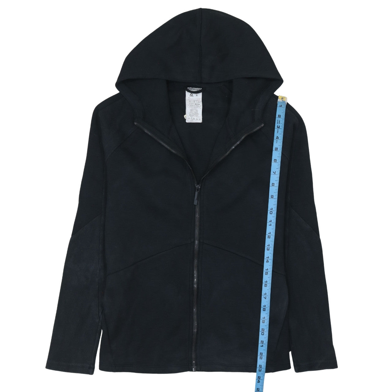 Reebok Women Black Full Zip Hoodie Size M Speedwick Training Top