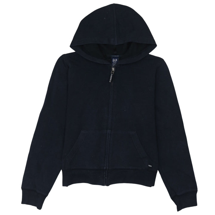GAP Womens Black XS Full Zip Hoodie Stretch Cotton Blend