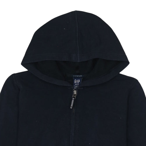 GAP Womens Black XS Full Zip Hoodie Stretch Cotton Blend