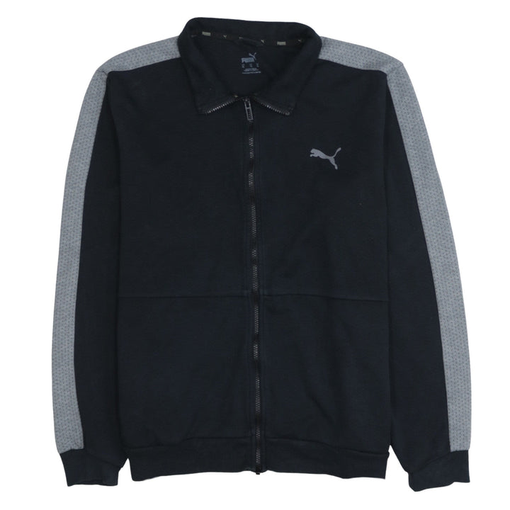 Puma Men's Black Full Zip Collared Sweatshirt XL Sportswear