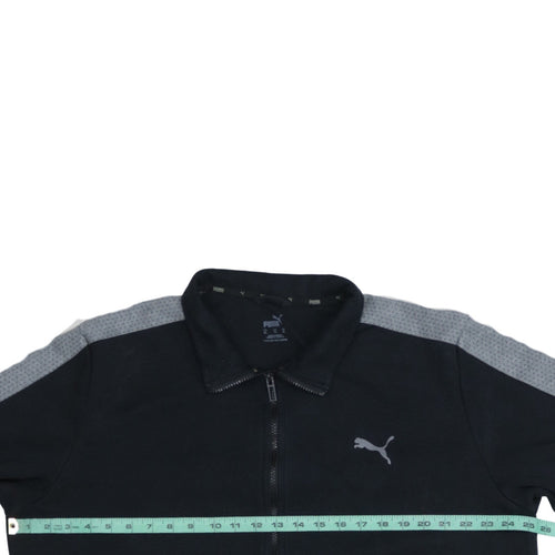 Puma Men's Black Full Zip Collared Sweatshirt XL Sportswear