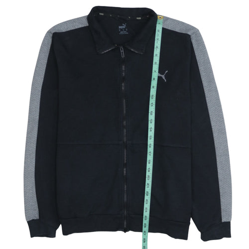 Puma Men's Black Full Zip Collared Sweatshirt XL Sportswear