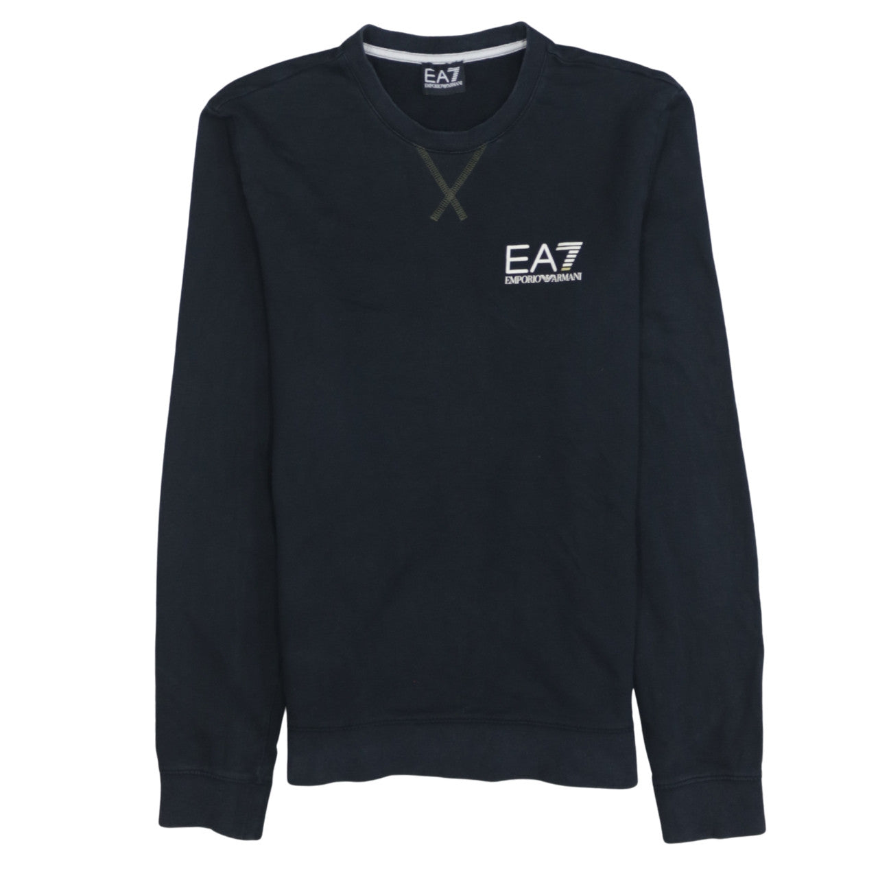 Emporio Armani EA7 Men's Black Cotton Crew Neck Sweatshirt M