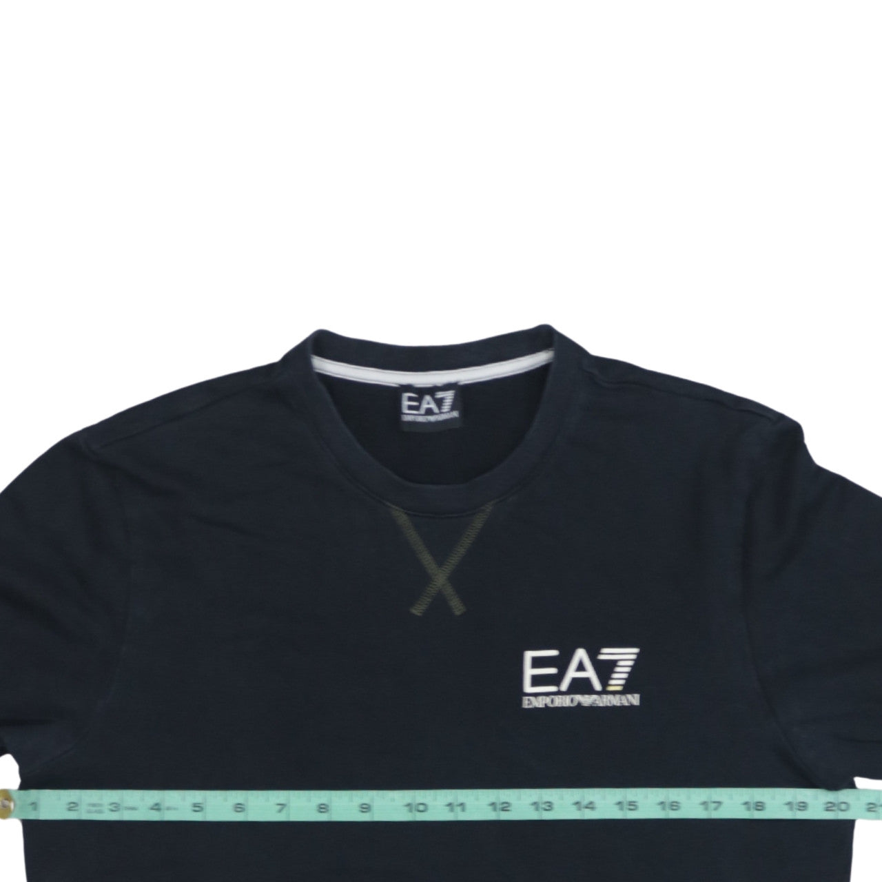 Emporio Armani EA7 Men's Black Cotton Crew Neck Sweatshirt M