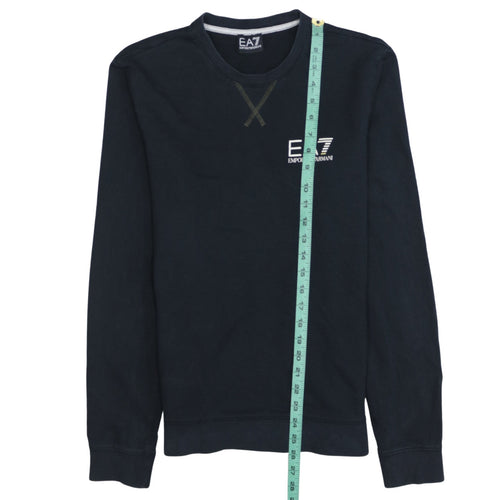 Emporio Armani EA7 Men's Black Cotton Crew Neck Sweatshirt M