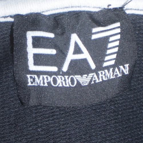 Emporio Armani EA7 Men's Black Cotton Crew Neck Sweatshirt M