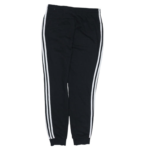 Adidas Womens Black Jogger Sweatpants Size 12-14 Elastic Waist