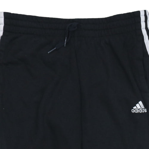 Adidas Womens Black Jogger Sweatpants Size 12-14 Elastic Waist