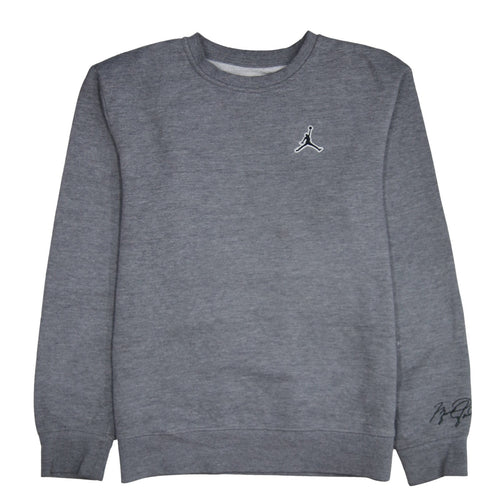 Jordan Boys Grey Fleece Pullover Sweatshirt 14-15 Years Regular Fit