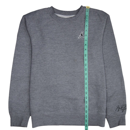 Jordan Boys Grey Fleece Pullover Sweatshirt 14-15 Years Regular Fit