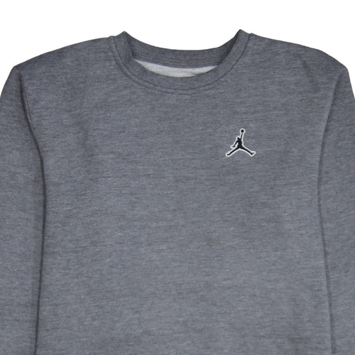 Jordan Boys Grey Fleece Pullover Sweatshirt 14-15 Years Regular Fit
