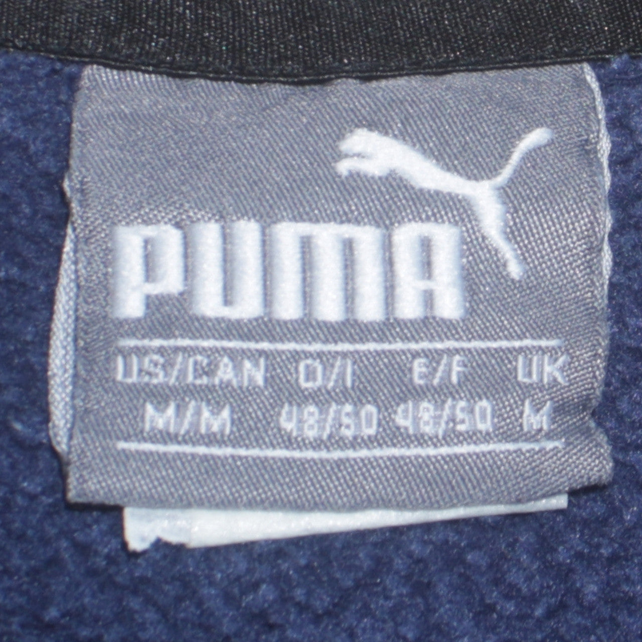 Puma Men's Blue Logo Crew Neck Fleece Sweatshirt Size M