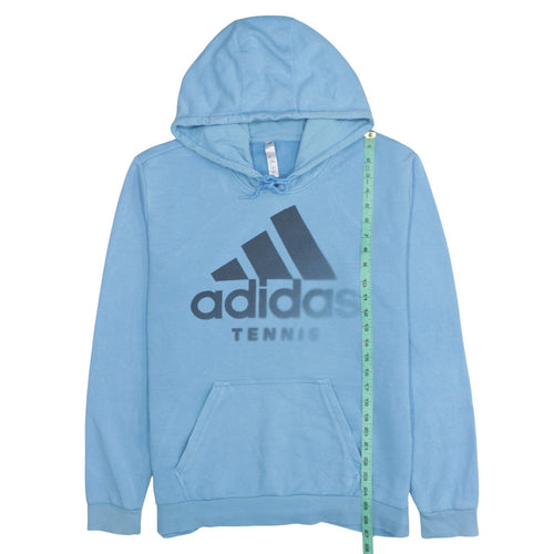 Adidas Men's Blue Pullover Hoodie M Tennis Sports Logo