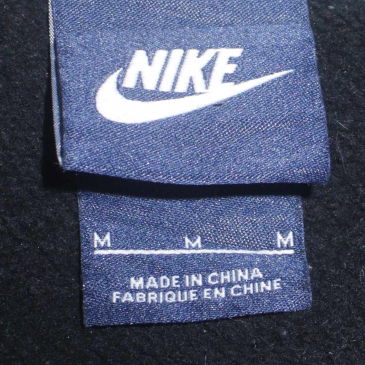 Nike Men's Black Pullover Hoodie M Regular Fit Graphic Logo