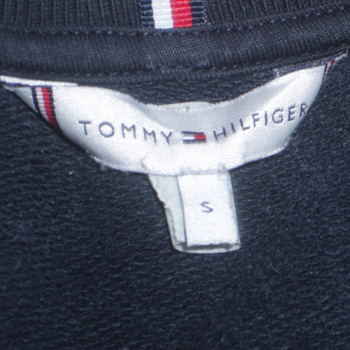 Tommy Hilfiger Men's Black Small Pullover Sweatshirt Embroidered Logo