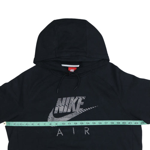 Nike Men's Black L Pullover Short Sleeve Hoodie with Logo