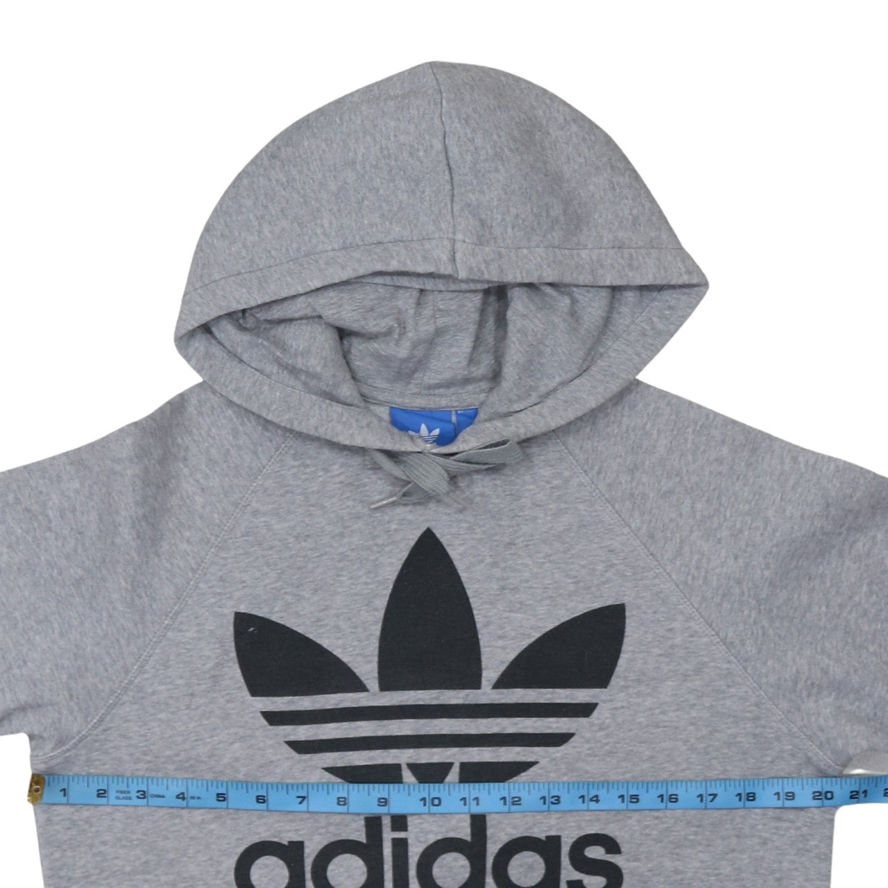 Adidas Men's Grey Pullover Hoodie Small Logo Sportswear