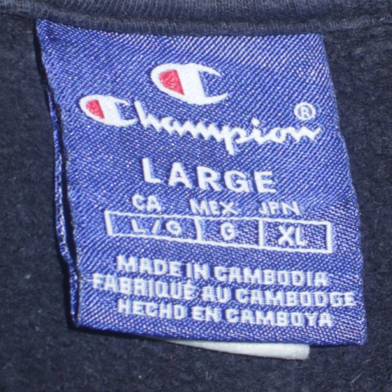 Champion Men's Blue Large Pullover Crew Neck Sweatshirt