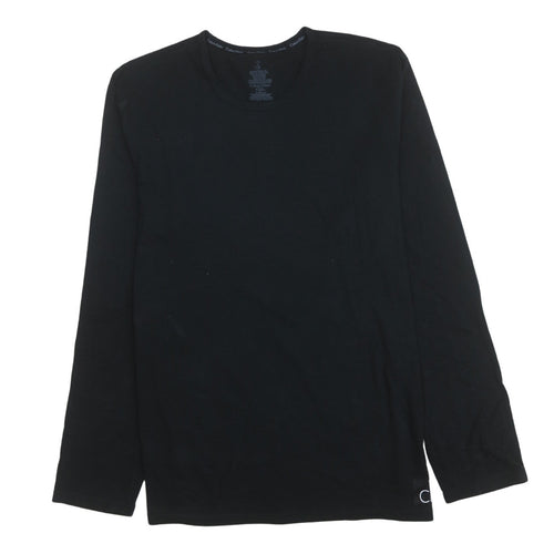 Calvin Klein Men's Black Cotton Long Sleeve Pyjama Top L
