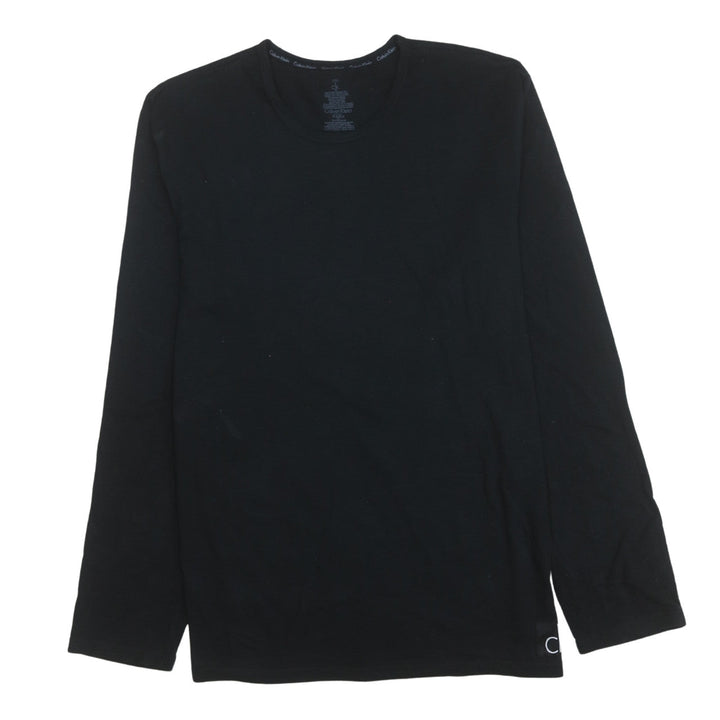 Calvin Klein Men's Black Cotton Long Sleeve Pyjama Top L