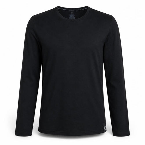 Calvin Klein Men's Black Cotton Long Sleeve Pyjama Top L
