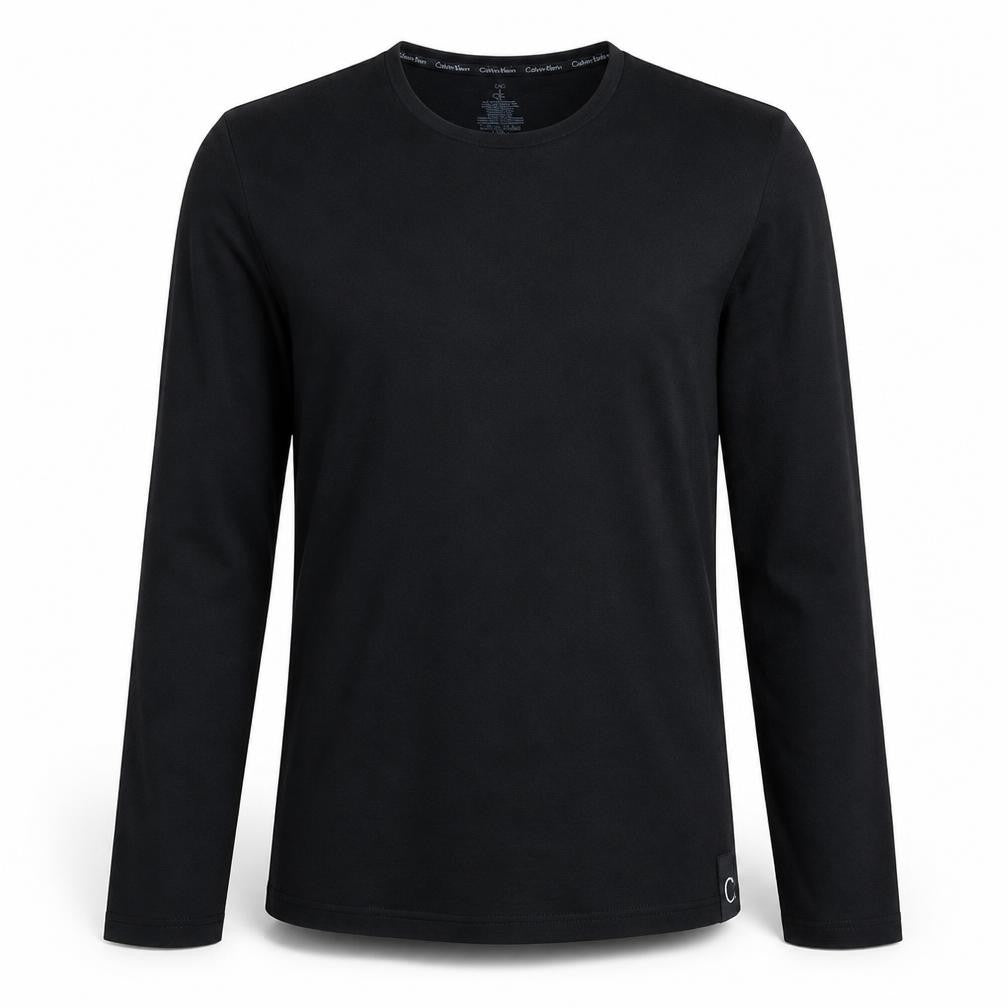 Calvin Klein Men's Black Cotton Long Sleeve Pyjama Top L