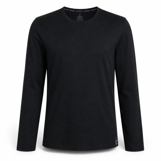 Calvin Klein Men's Black Cotton Long Sleeve Pyjama Top L