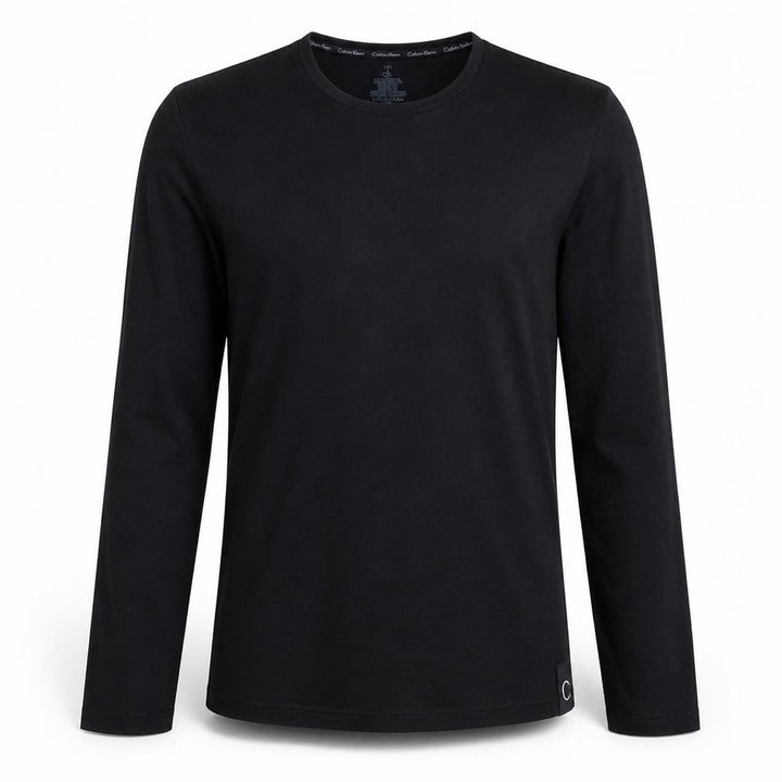 Calvin Klein Men's Black Cotton Long Sleeve Pyjama Top L