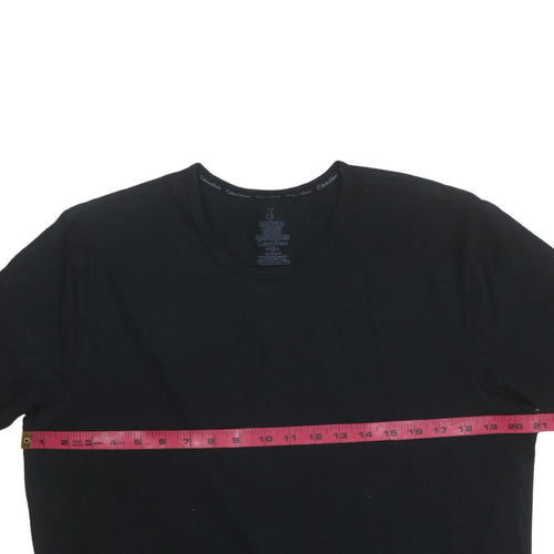 Calvin Klein Men's Black Cotton Long Sleeve Pyjama Top L