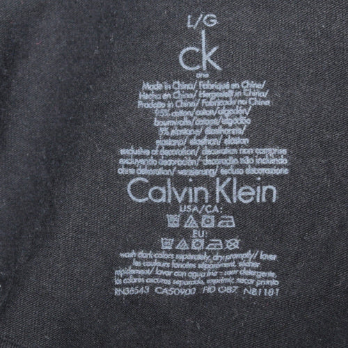 Calvin Klein Men's Black Cotton Long Sleeve Pyjama Top L