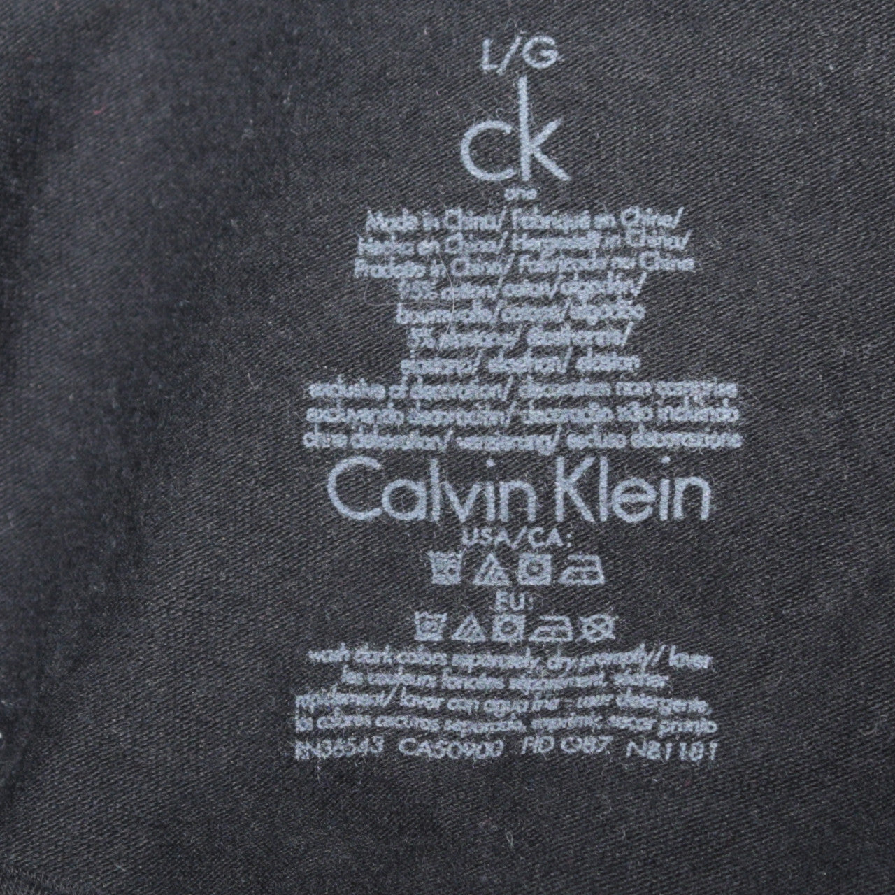 Calvin Klein Men's Black Cotton Long Sleeve Pyjama Top L