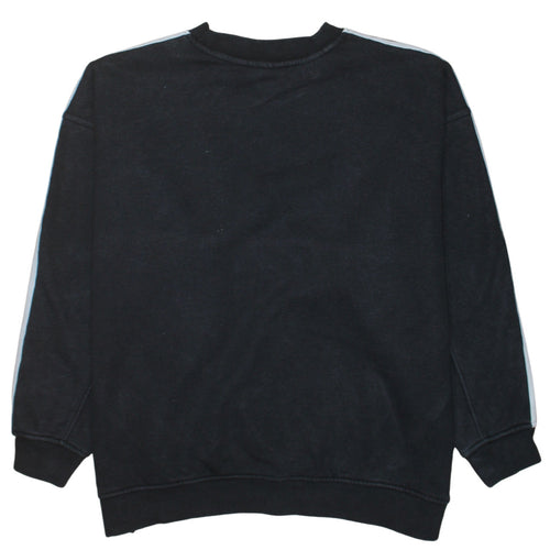 Adidas Womens Black Crew Neck Long Sleeve Pullover Sweatshirt UK 12