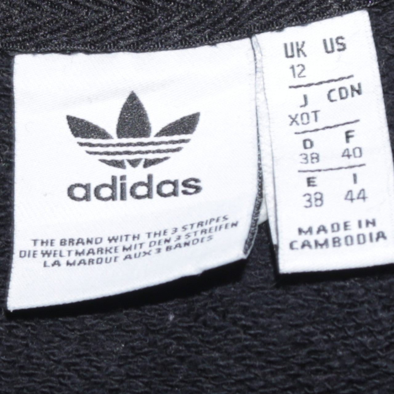 Adidas Womens Black Crew Neck Long Sleeve Pullover Sweatshirt UK 12