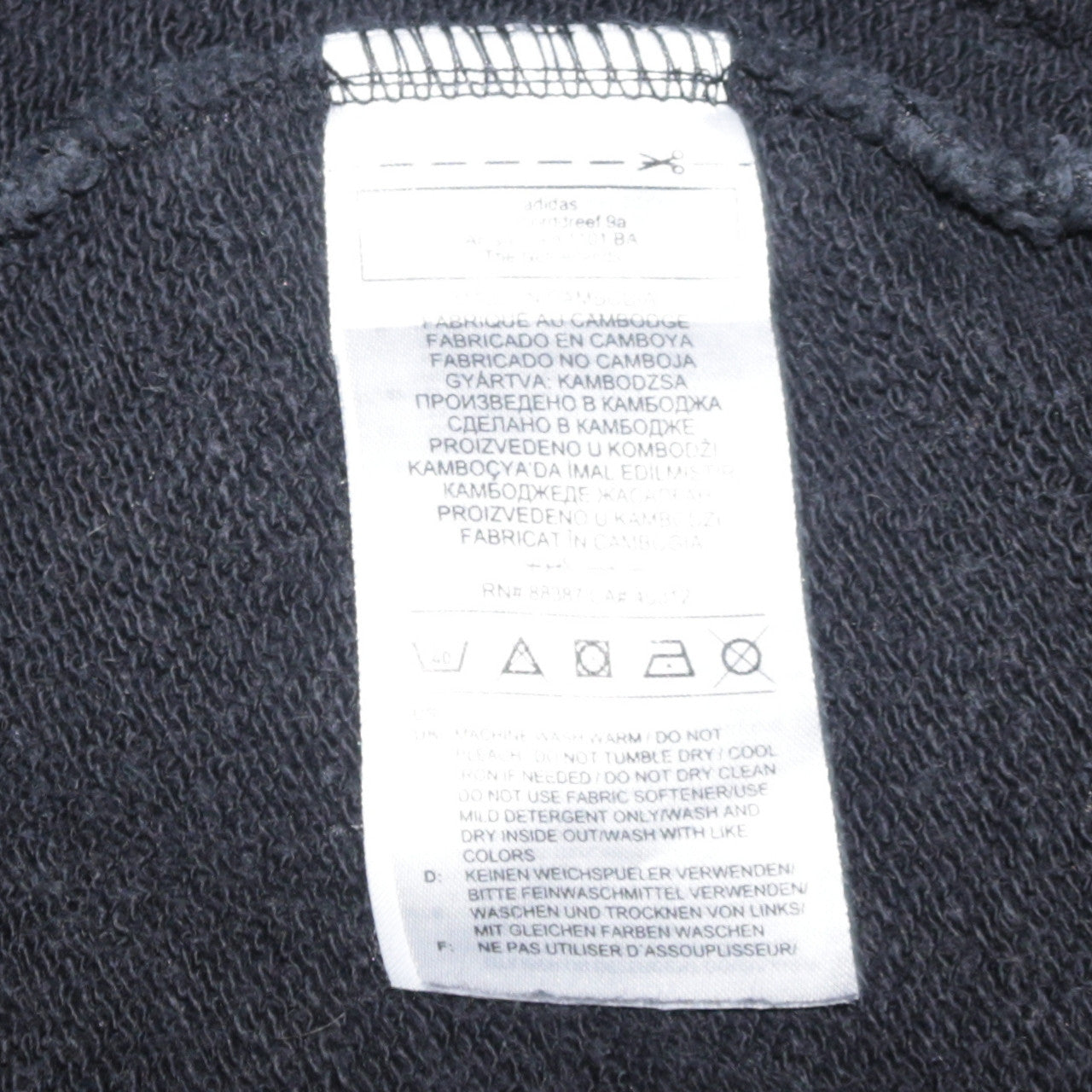 Adidas Womens Black Crew Neck Long Sleeve Pullover Sweatshirt UK 12