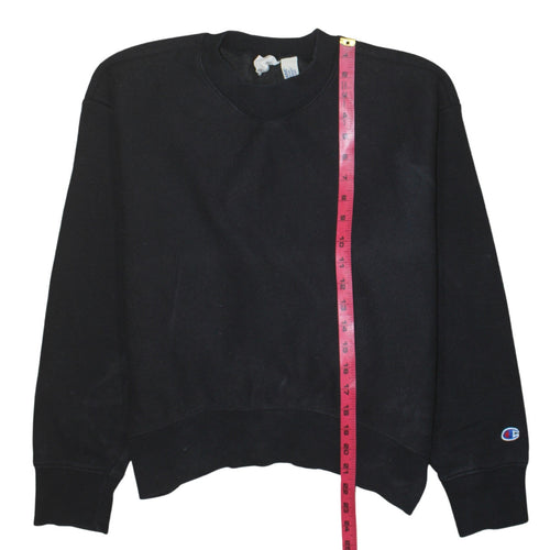 Champion Women's Black Medium Reverse Weave Sweatshirt