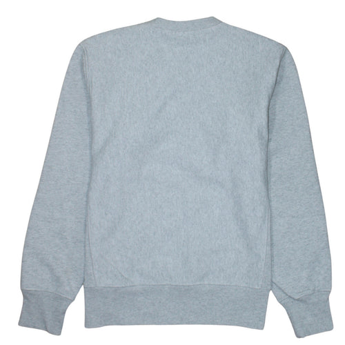 Champion Mens Grey Large Pullover Crew Neck Logo Sweatshirt