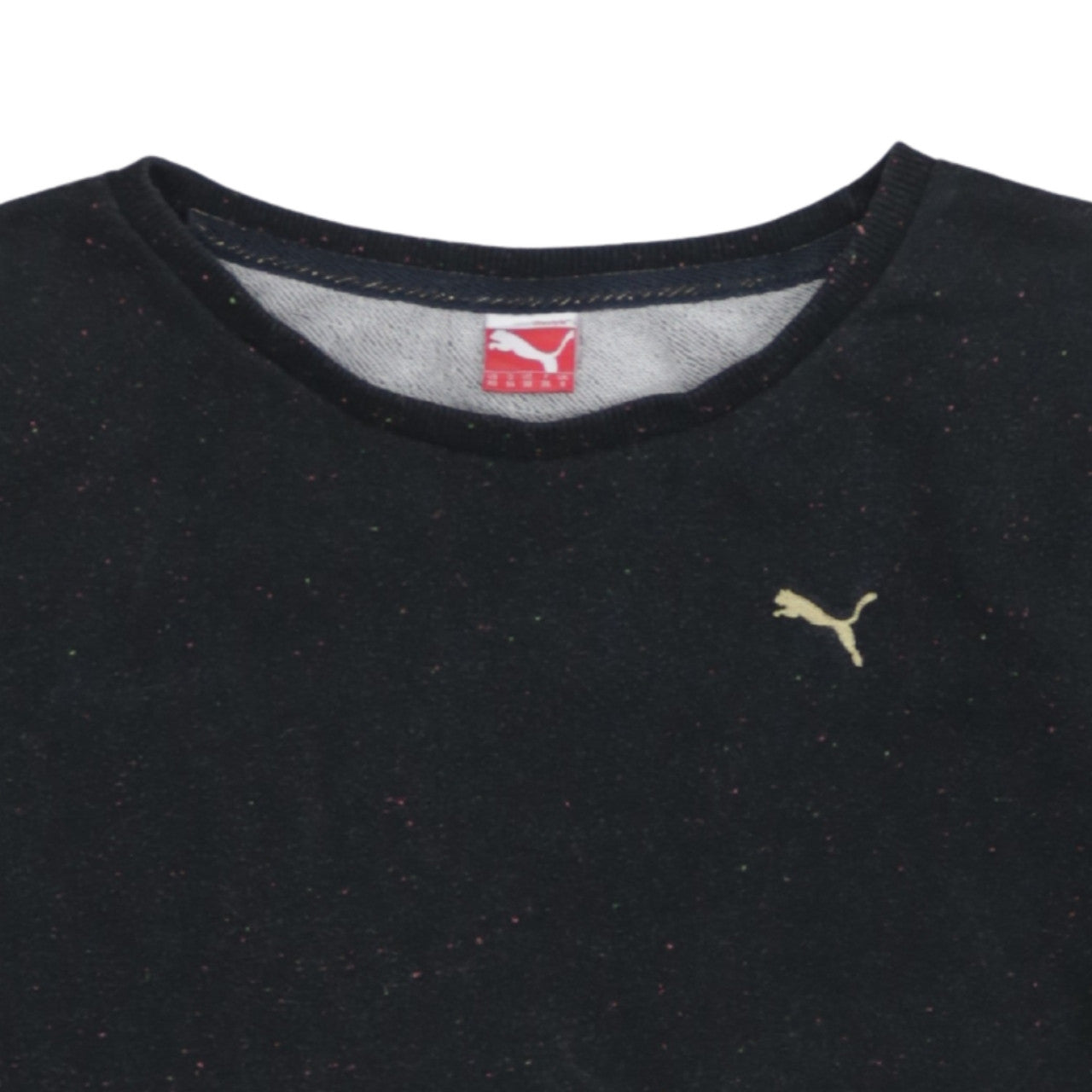 Puma Womens Black Crew Neck Pullover Sweatshirt UK 8