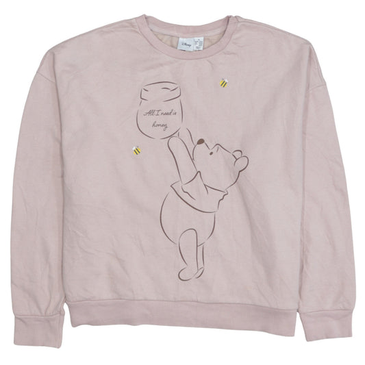 Disney Primark Ladies Pink Winnie the Pooh Sweatshirt XL