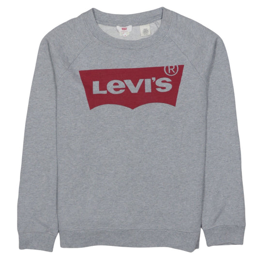 Levi's Mens Grey XS Crew Neck Logo Pullover Sweatshirt