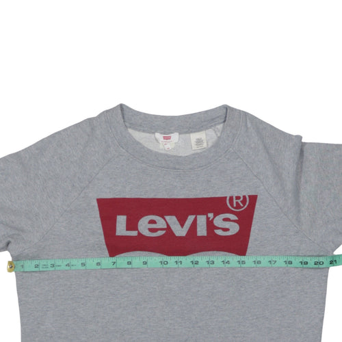 Levi's Mens Grey XS Crew Neck Logo Pullover Sweatshirt