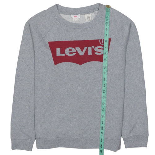 Levi's Mens Grey XS Crew Neck Logo Pullover Sweatshirt
