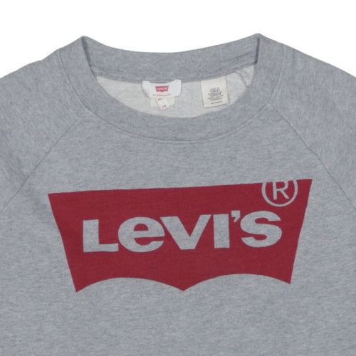Levi's Mens Grey XS Crew Neck Logo Pullover Sweatshirt
