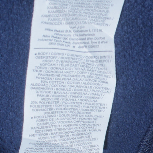 Nike Men's Blue Pullover Hoodie Small Fleece Sportswear