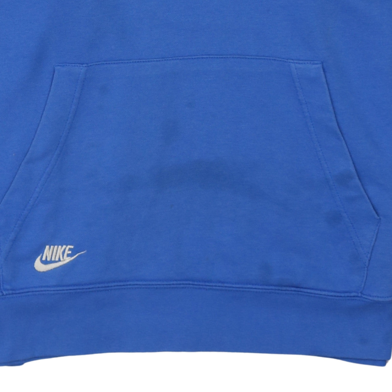 Nike Men's Blue Pullover Hoodie Medium Embroidered Logo Fleece