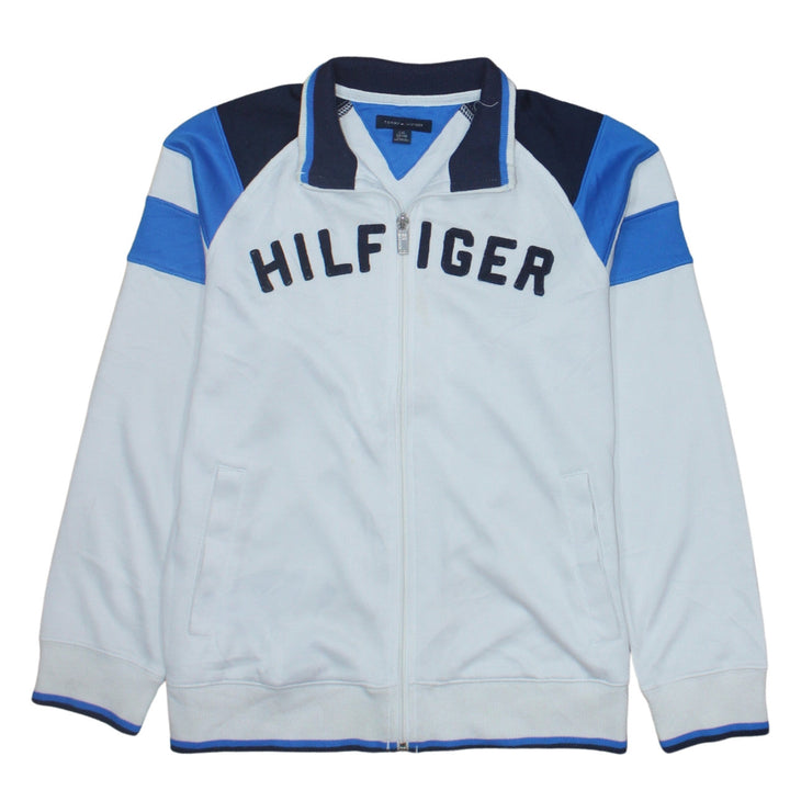 Tommy Hilfiger Boys White Blue Full Zip Sweatshirt Size 12-14 Years