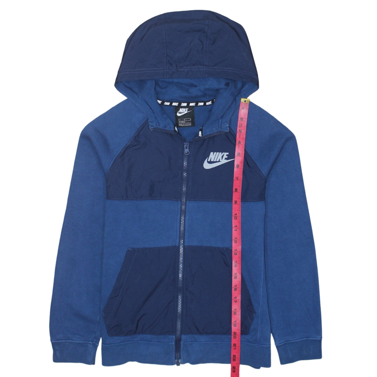 Nike Boys Blue Full Zip Hoodie L 147-158cm Hooded Sweatshirt