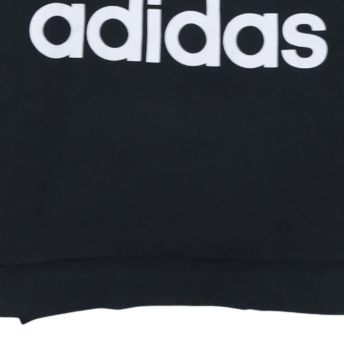 Adidas Womens Black Logo Crew Neck Sweatshirt Size 12