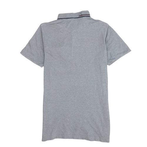 Hilfiger Denim Men's Grey Stand Collar Polo Shirt Size L